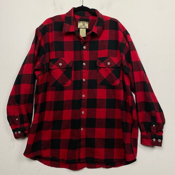 Field & Stream Red Plaid 100% Cotton Flannel Grunge Goblin Core Shirt Size XXL - Picture 1 of 6